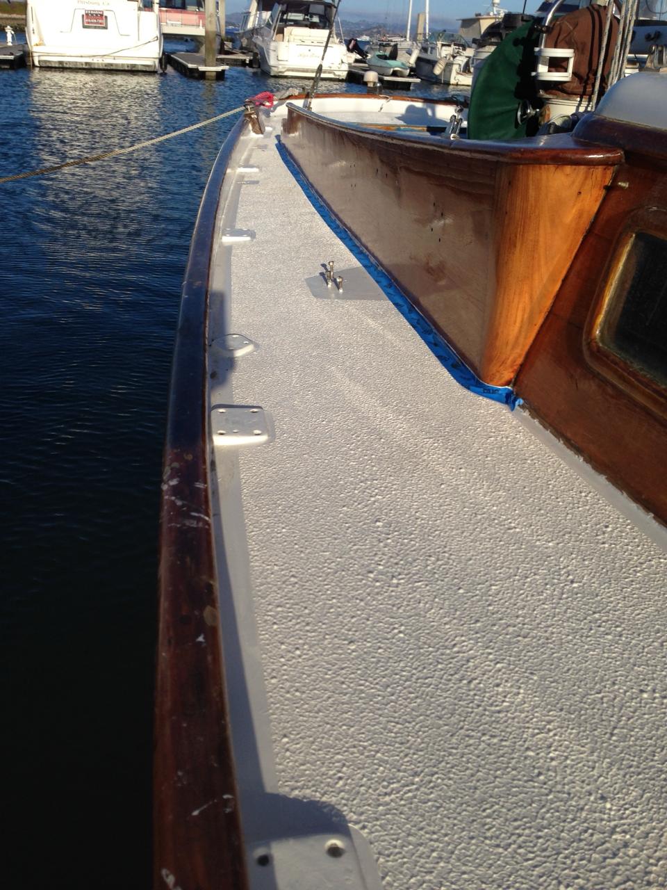 The newly finished deck